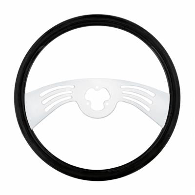 18" Carbon Black Steering Wheel - 2 Spoke