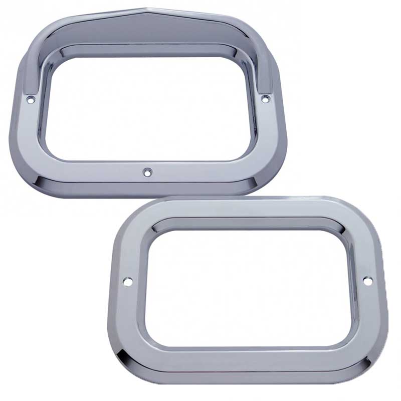 Chrome Rectangular Light Bezel