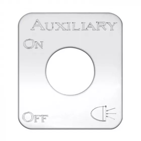 Stainless Steel Auxiliary Lights On/Off Switch Plate