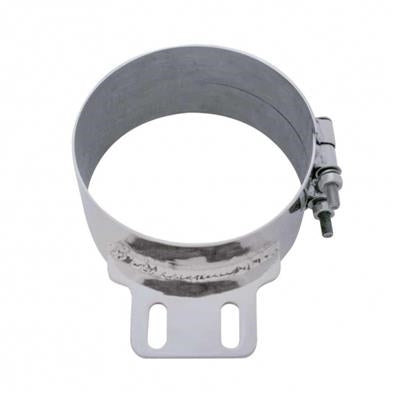 7" Stainless Steel Butt Joint Exhaust clamp - Straight Bracket