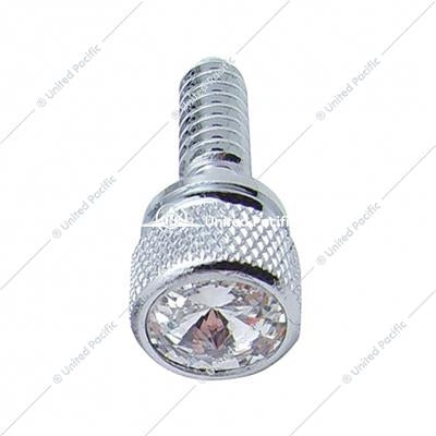 1/4"-20 Knurled Head Dash Screw For Peterbilt - Clear Crystal (14-Pack)