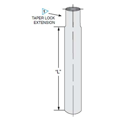 55" SPOOL - PLAIN END - CHROME 8"