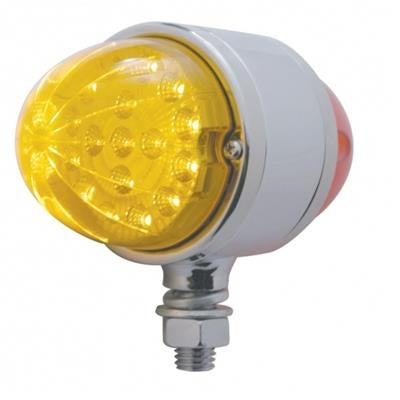 17 LED Dual Function Reflector Double Face Light - Amber & Red LED/Amber & Red Lens