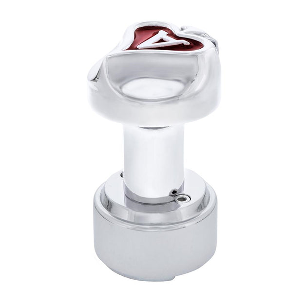 Chrome Ace of Spades Thread-On Shift Knob & Adapter For Eaton Fuller Style 9/10 Shifter