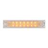 10"L SPYDER AMBER 18-LED LIGHT BAR, CLEAR LENS DOUBLE ROW