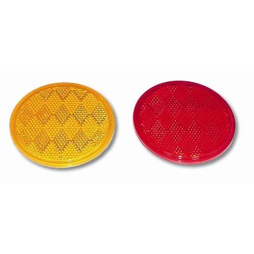 3" AMBER REFLECTOR W/ ADHESIVE TAPE