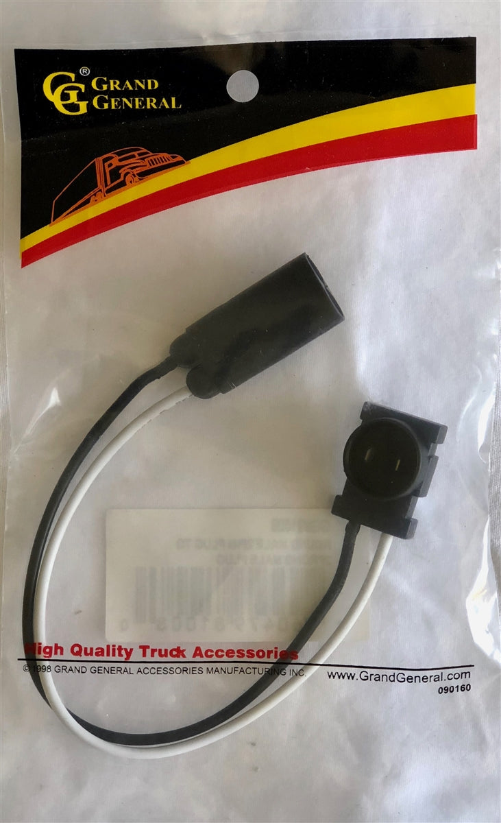 ROUND MALE 2-PIN TO FEMALE BULLET LIGHT PLUG ADAPTER