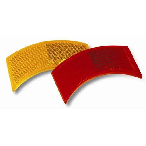 AMBER HALF MOON STICK-ON REFLECTOR
