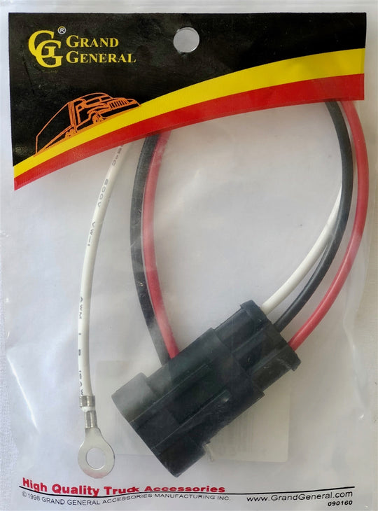 MALE 3PIN WEATHERPACK LIGHT PLUG, 8INCH LEAD