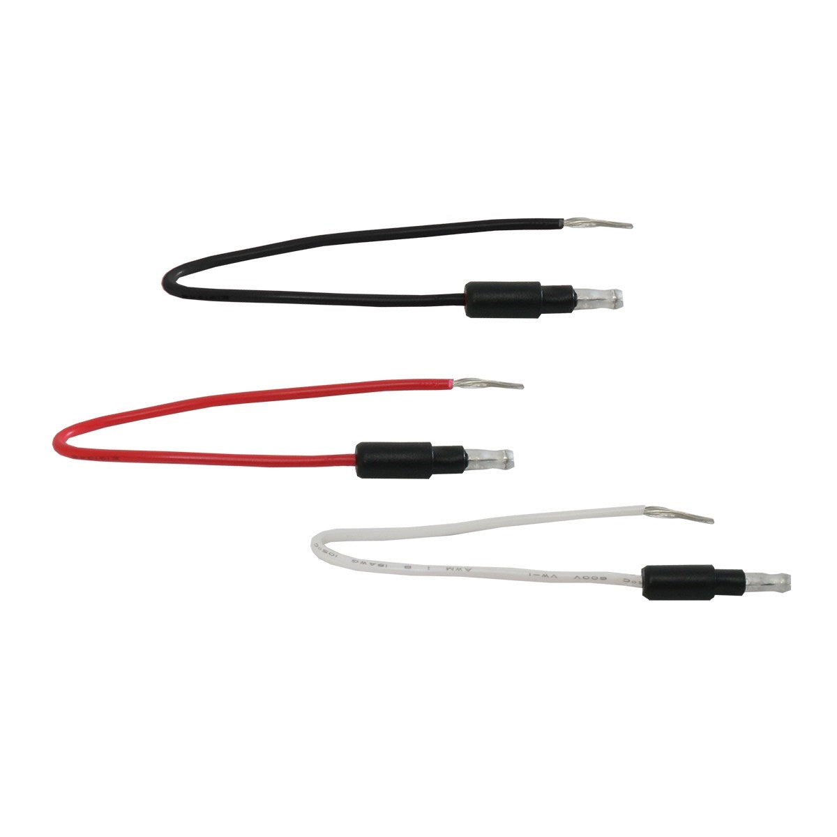 7" WHITE SINGLE 0.180 BULLET PLUG WIRE, 18GA WIRE