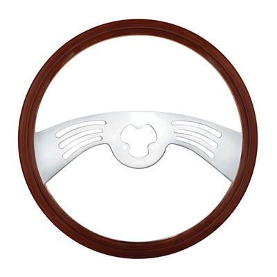 18" Chrome Steering Wheel - 2 Spoke