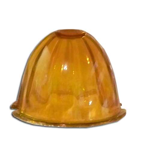 3.5" LIGHT AMBER WATERMELON GLASS LENS