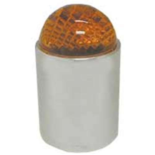 1" SS CAP & AMBER FULL MOON LENS FOR BUMPER GUIDE