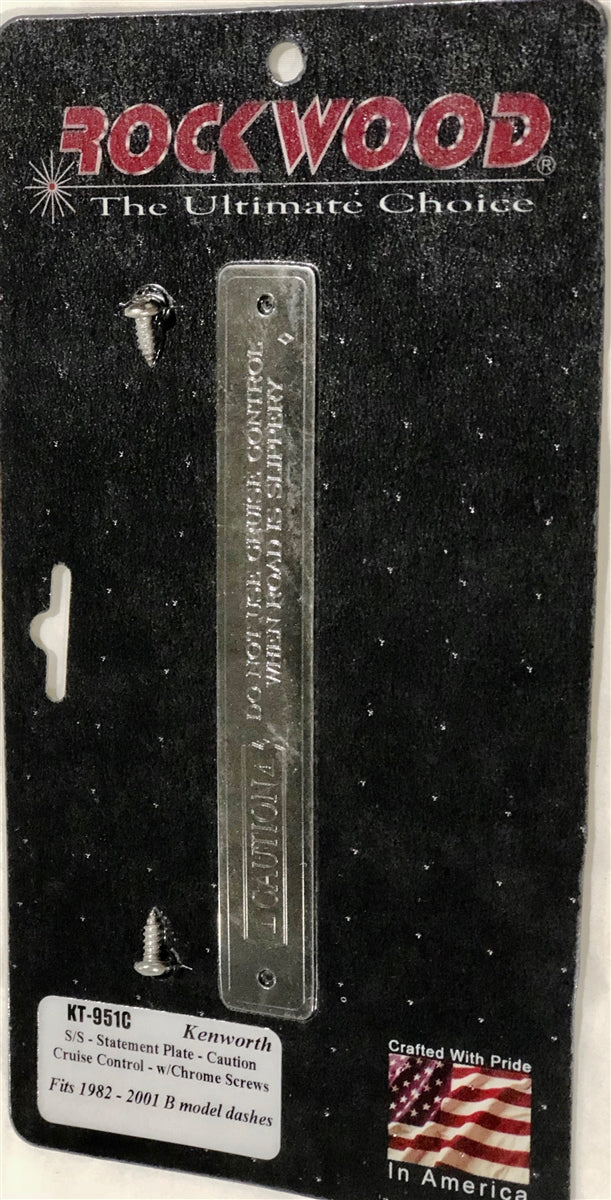 CAUTION CRUISE CONTROL STMT