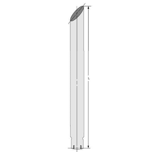 6" Mitred Reduce To 5" I.D. Bottom Exhaust - 108" L
