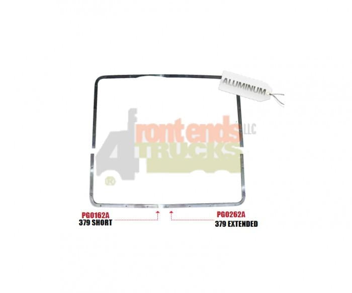 Bezel (grille retainer) for 379 extended grille, set of two pieces aluminum.