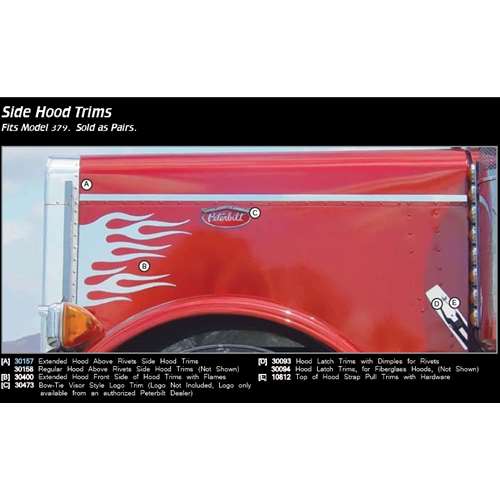 PB 379 EXTENDED HOOD ABOVE RIVETS SIDE HOOD TRIMS