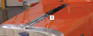 PB 389 CENTER HOOD TRIM WIDE BOLT MOUNT WITH DIMPLES