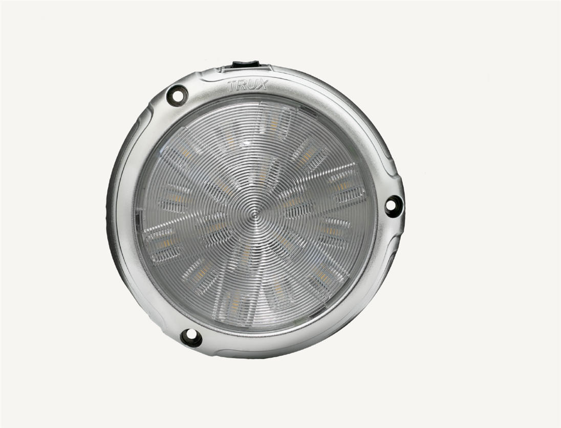 Chrome Interior LED Dome Light W/ Dual Function 6 Colors