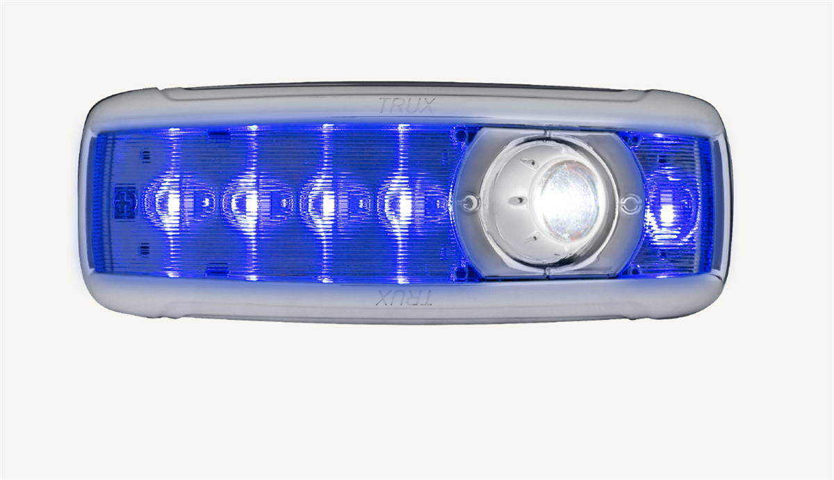 KW Over Door Chrome Interior LED Light W/ Dual Function 6 Colors
