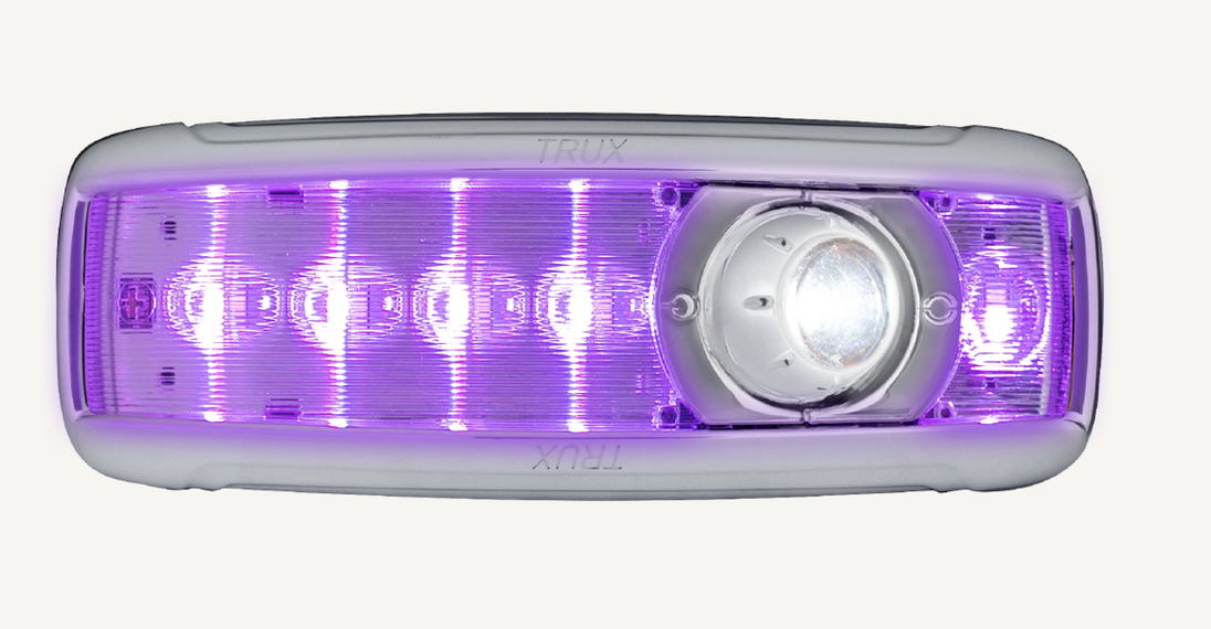 KW Over Door Chrome Interior LED Light W/ Dual Function 6 Colors