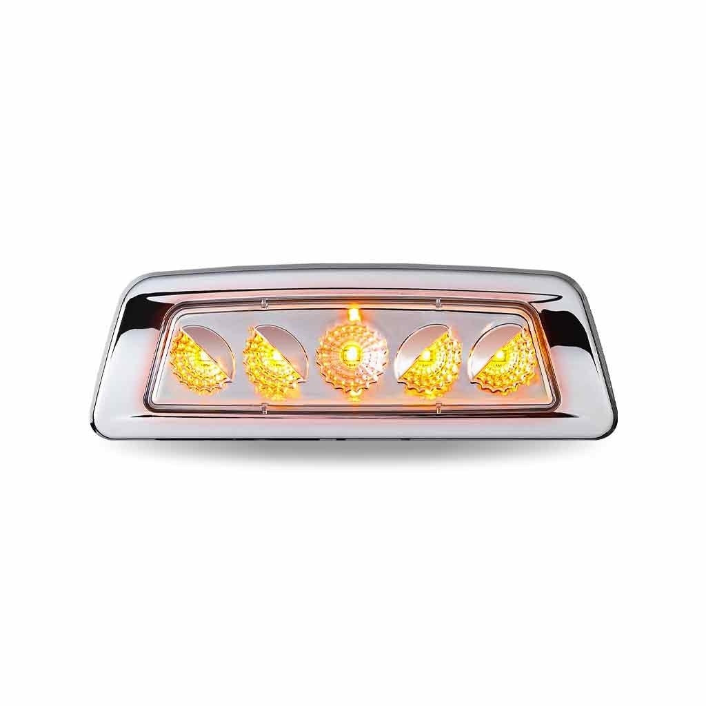 KENWORTH DUAL REVOLUTION AMBER TURN & MARKER TO BLUE AUXILIARY FENDER LED LIGHT - DRIVER SIDE