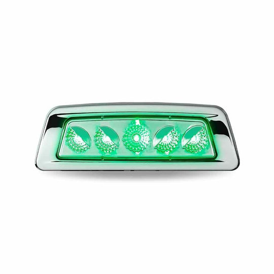 KENWORTH DUAL REVOLUTION AMBER TURN & MARKER TO GREEN AUXILIARY FENDER LED LIGHT - DRIVER SIDE