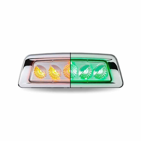 KENWORTH DUAL REVOLUTION AMBER TURN & MARKER TO GREEN AUXILIARY FENDER LED LIGHT - DRIVER SIDE