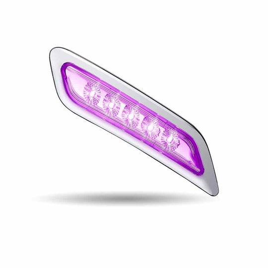 PETERBILT DUAL REVOLUTION AMBER TURN & MARKER TO PURPLE AUXILIARY LED DOOR LIGHT - PASSENGER SIDE