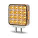 CLEAR AMBER / CLEAR RED TURN SIGNAL & MARKER LED DOUBLE FACE FENDER LIGHT WITH CHROME REFLECTOR