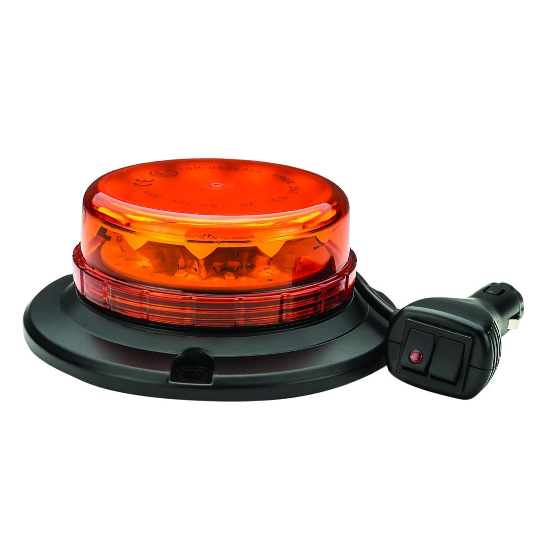 CLASS 1 BEACON LOW PROFILE LED WARNING LIGHT WITH 36 PATTERNS AND CIGARETTE PLUG WITH DUAL SWITCH