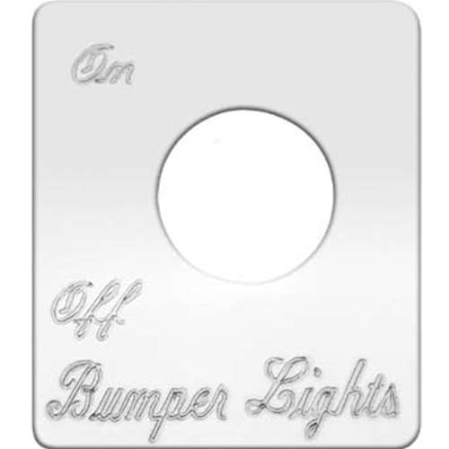 Stainless Steel Bumper Lights On/Off Switch Plate