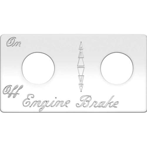 Stainless Steel Engine Brake On/Off Switch Plate