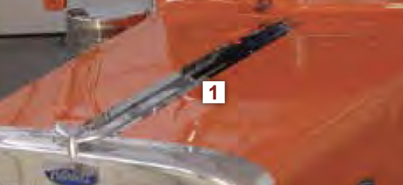 PB 389 CENTER HOOD TRIM THIN STYLE TAPE MOUNT