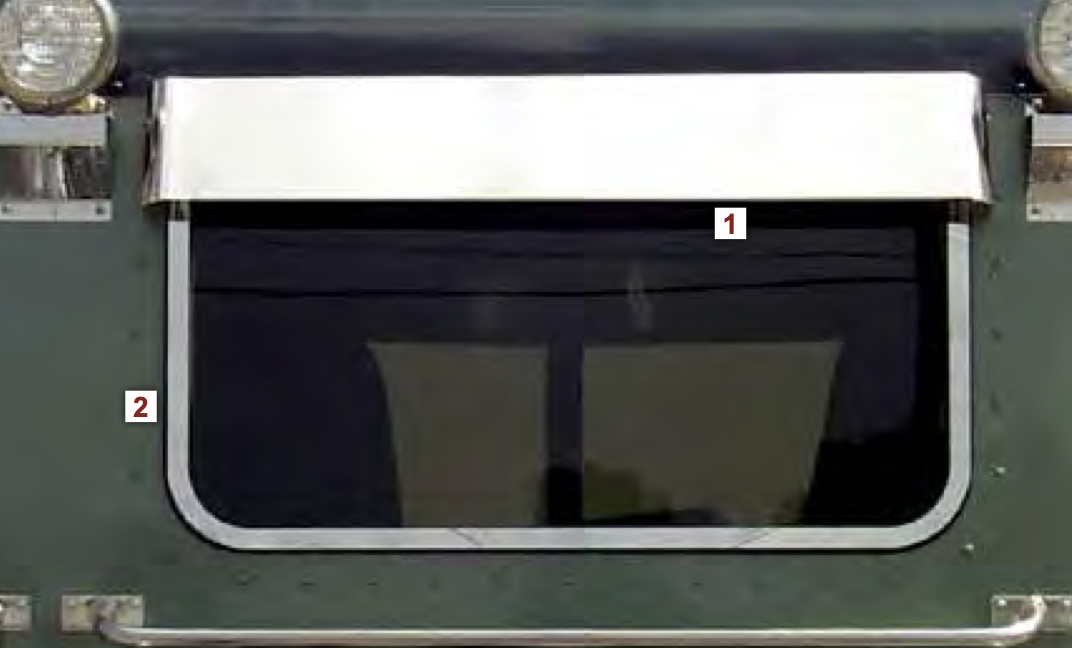 Peterbilt Rear Window Visor Peterbilt Sleeper / Day Cab - 37 Inch x 20 Inch Window
